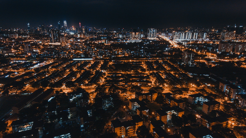 eye, from above, landscape, s, sky, crowded, view, malaysia, residential district, sprawl, skyscraper, building, city life, built structure, scenery, cityscape