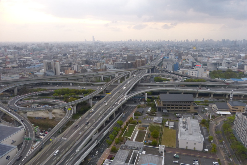connection, highway, aerial view, motor vehicle, street, transportation, overpass, high speed road, outdoors, road, building exterior, 4K, skyscraper