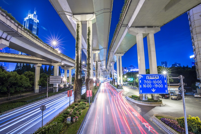 junction, illuminated, photo, photography, speed, china, light, light trail, lapse, transportation, cityscape, blurred motion, outdoors, 5K, shanghai
