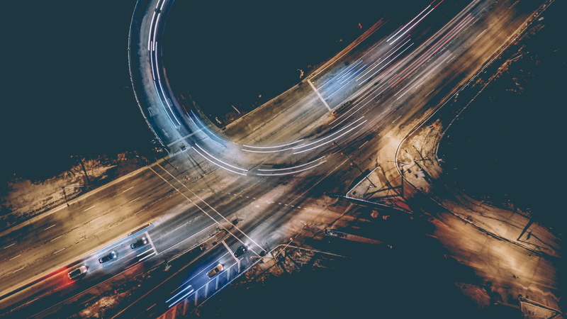 long exposure, photography, speed, EXPOSURE, night, road, motion, nature, junction, car, high angle view, outdoors, light, mode of transportation, highway
