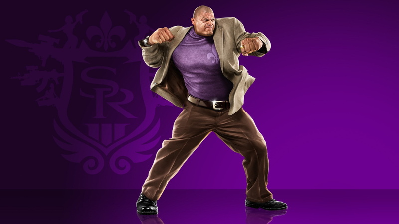 portrait, colored background, fashion, fun, men, indoors, Saints Row: The Third, adult, studio shot, emotion, standing, sport, males, motion, purple, one person