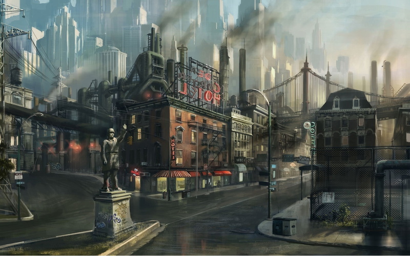 skyscraper, architecture, modern, cloud - sky, built structure, road, digital composite, office, nature, residential district, transportation, street, financial district