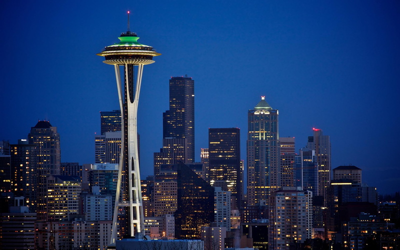 1080P, washington, seattle, needle, 1920x1200, space, space needle, world