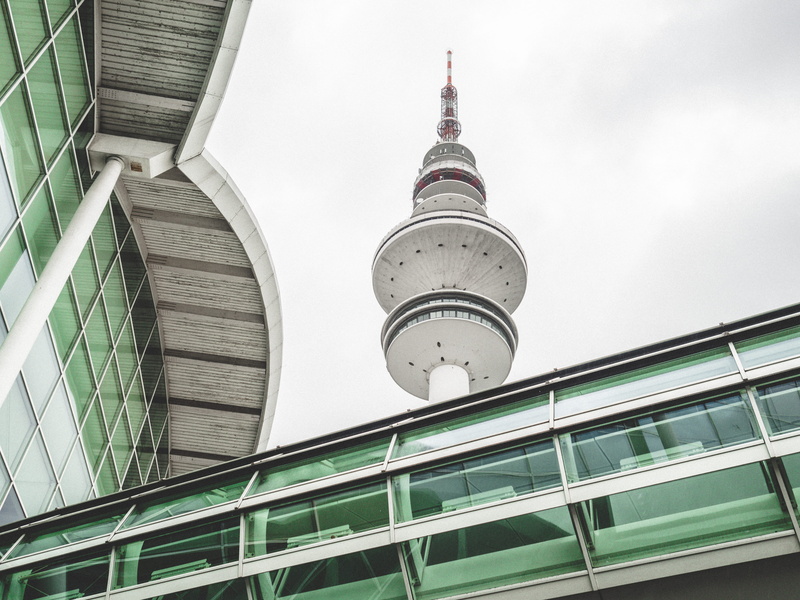 directly below, tall - high, spire, low angle view, heinrich-hertz-tower, abstract, office building exterior, travel destinations, outdoors, tv tower, tourism