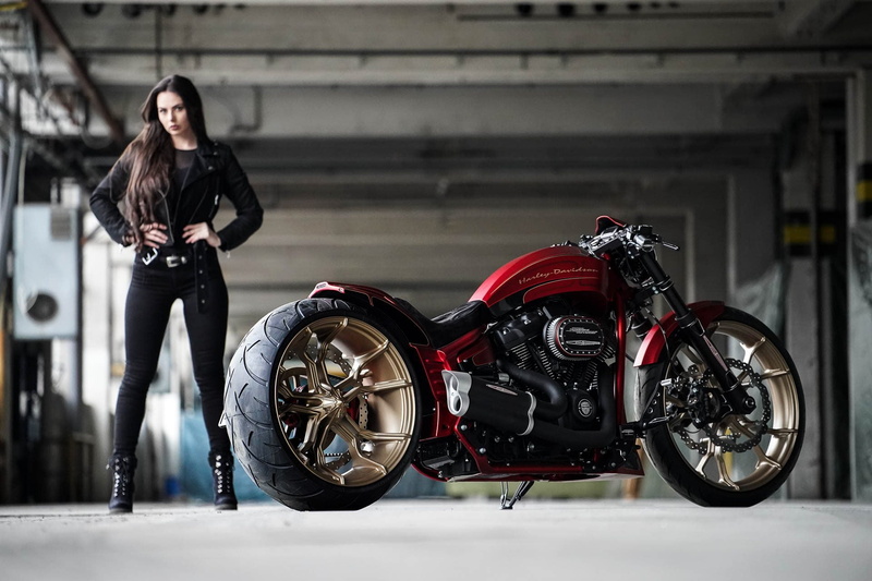 Custom Motorcycle, Girls and Motorcycles, Motorcycles, 1080P, Woman, Biker, Harley-Davidson, Thunderbike Customs