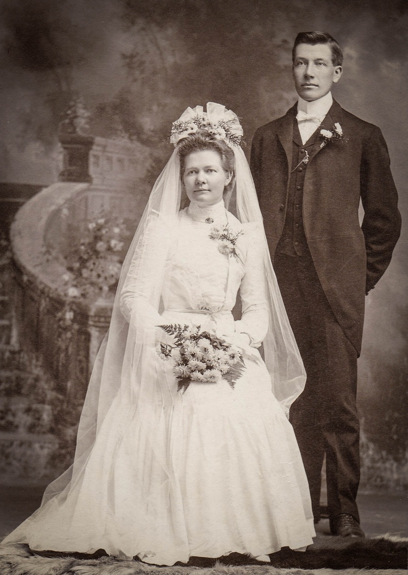 females, groom, young adult, women, full length, married, young women, suit, man, husband, wedding bouquet, vintage, woman, bridal, adult, portrait, religion