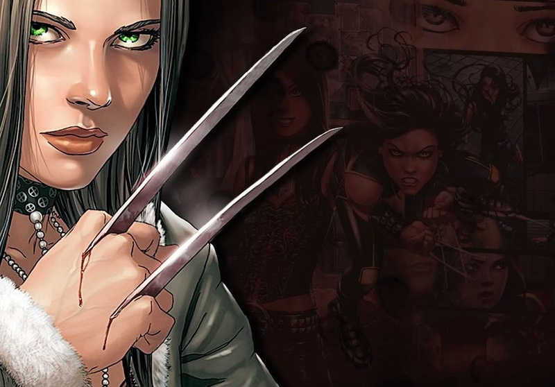 females, hairstyle, young men, people, young adult, knife - weapon, women, glasses, front view, fashion, clothing, comics xmen superheroes marvel comics x laura kinney