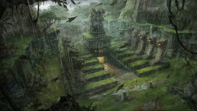 2K, beauty in nature, no people, game, pattern, day, outdoors, Tomb Raider, plant, land, textured, tranquility, green color, Lara Croft, tree