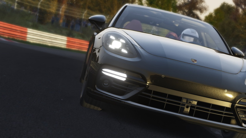 car, high angle view, mode of transportation, transportation, blurred motion, speed, stationary, 1080P, Porsche Panamera, luxury, road, day, headlight