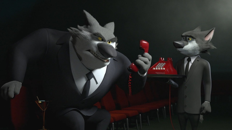 cartoon, evil, Rock Dog, domestic cat, vertebrate, representation, red, tie, art and craft, animals, drinking glass, 3D, wolf, screen shot, telephone, mask