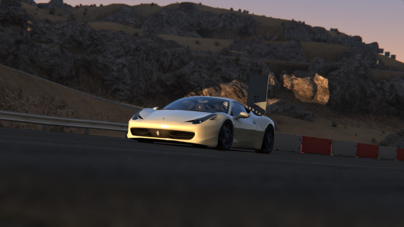 mountain range, formation, 1080P, car, racecar, mode of transportation, arid climate, solid, Assetto Corsa, Ferrari, no people, Ferrari 458, 458 italia