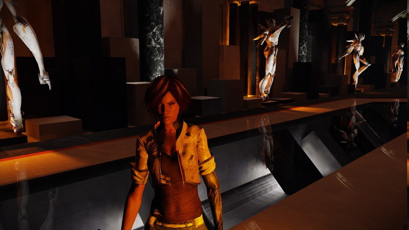 three quarter length, Nilin, architectural column, religion, video games, adult, Remember Me, spirituality, 720P, screenshots, representation, human representation