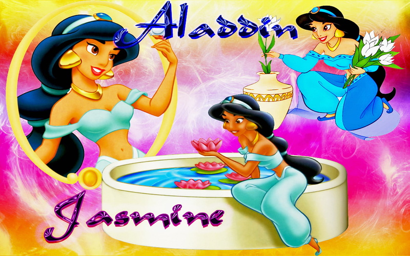 widescreen, 1080P, aladdin, jasmine, hd, cartoon, princess