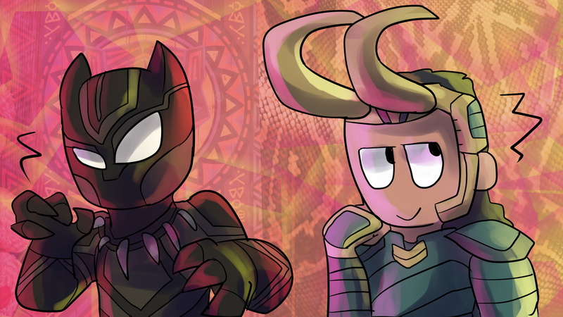 artwork, deviantart, superheroes, hd, digital art, loki, black panther, marvel, artist, 2K