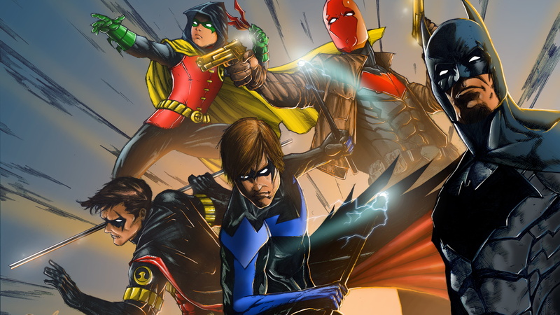 Nightwing, Robin (DC Comics), Red Hood, Batman, Red Robin, 4K