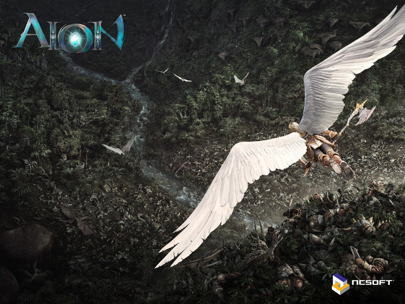 tree, land, animals in the wild, 720P, people, fantasy art, mid-air, forest, motion, animal wildlife, video games, Aion, day, nature, flying