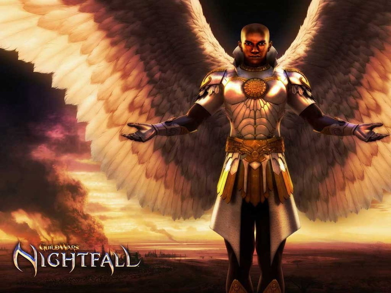 Video Games, hd, wars, wings, video, armor, guild, paragon, wallpape, art, nightfall, 480P, bald, x, games, men, angels