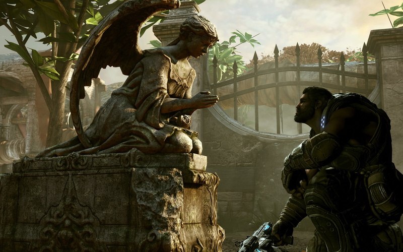 warrior, men, game, gears, angel, angels, 1080P, sci fi, war