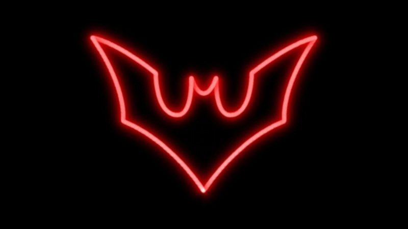 light - natural phenomenon, night, lighting equipment, text, 720P, neon, glowing, red, studio shot, communication, motion, indoors, batman beyond, black background