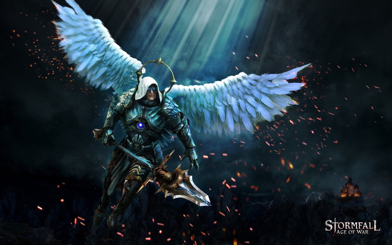 Wings, Video Game, 1080P, Armor, Angel Warrior, Spear, Stormfall: Age Of War
