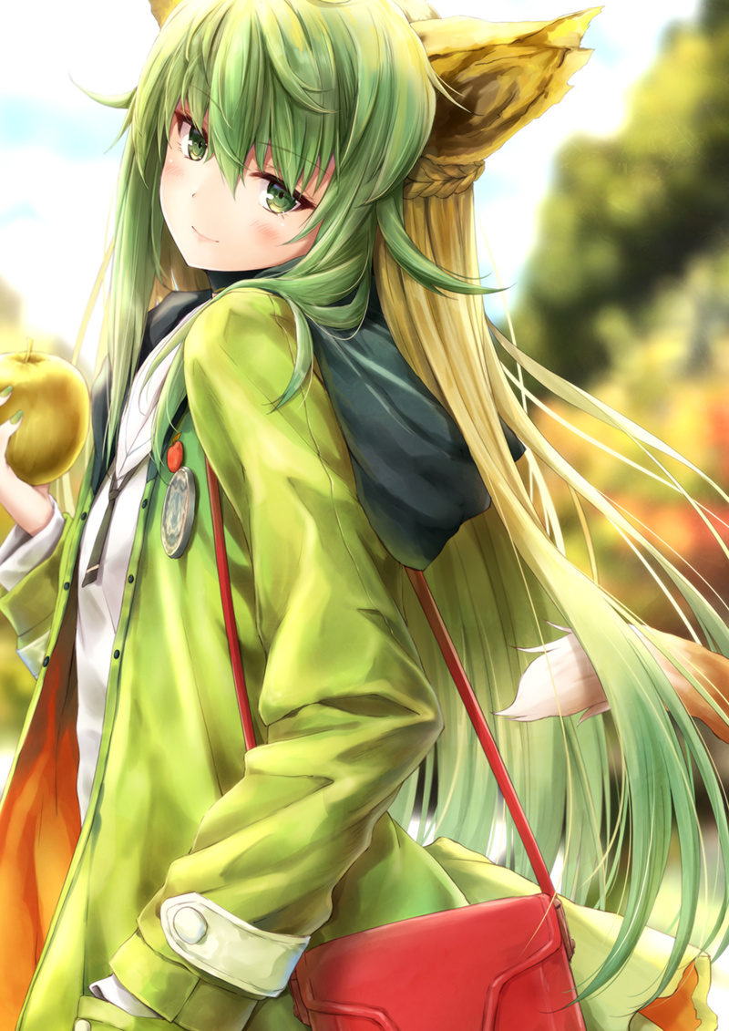 long hair, anime girls, 720P, atalanta (Fate/Apocrypha), green eyes, animal ears, Fate Series, cat girl, Archer of Red, Atalanta (Fate/Grand Order), green hair