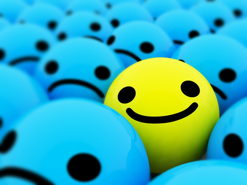 Blue, d, 3D, faces, smiling, Happy, 720P, Smile