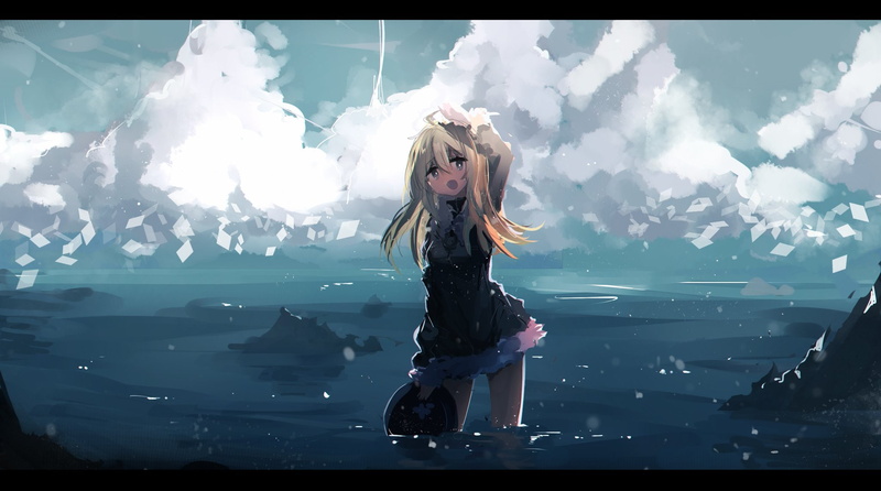 open mouth, anime, 1080P, Shoujo Shuumatsu Ryokou, blonde, anime girls