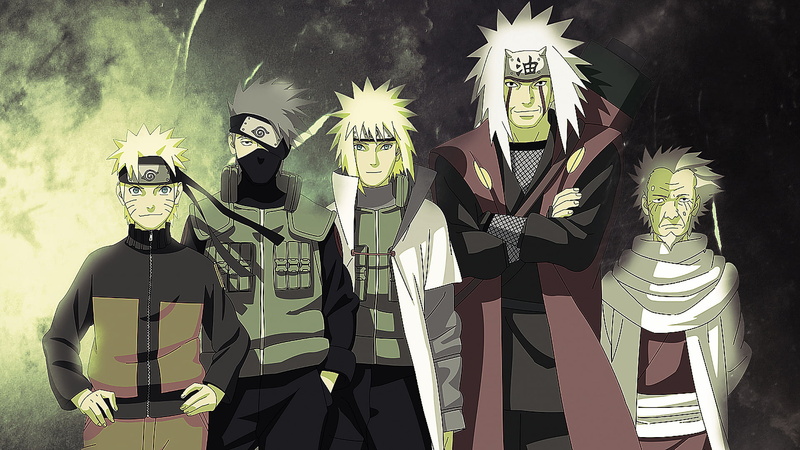 celebration, Naruto, no people, 1080P, human representation, Hiruzen Sarutobi, night, female likeness, Jiraiya (Naruto), art and craft, nature, representation