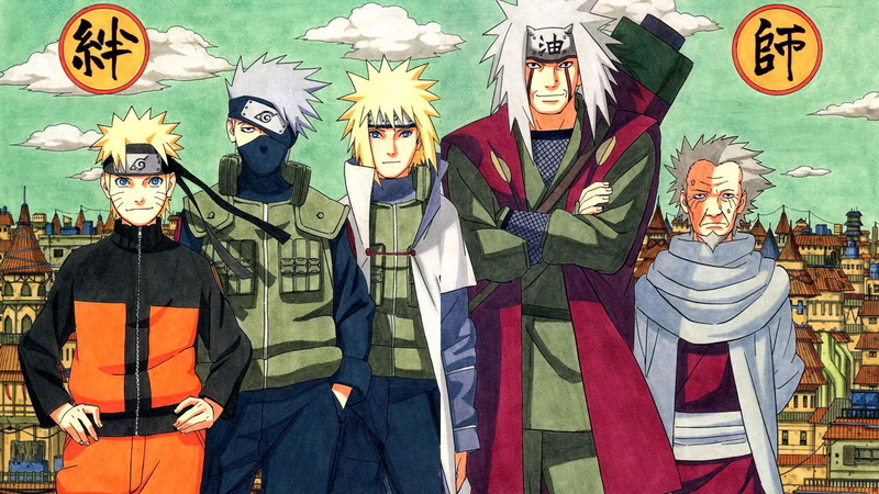 men, disguise, Uzumaki Naruto, mask, group of people, people, front view, representation, mask - disguise, Jiraiya, Konoha, Hatake Kakashi, anime, human representation