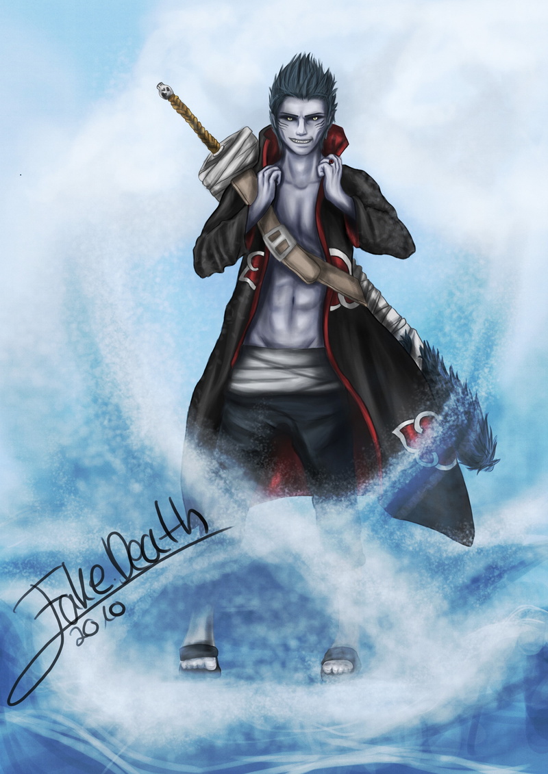 akatsuki, fan, shippuden, art, naruto, hoshigaki, kisame, 2K