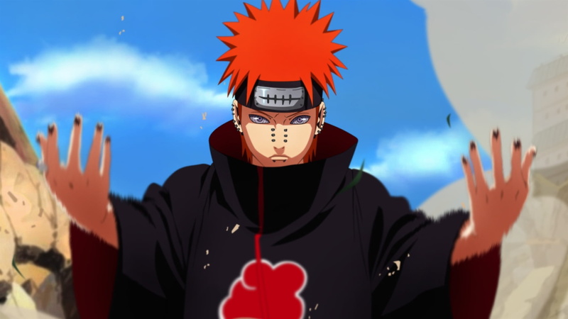 leisure activity, standing, characters, shippudden, warm clothing, Anime, red, black Color, front view, one Person, real people, men, mask, outdoors, sport