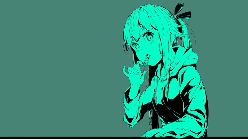 contemplation, human face, open mouth, portrait, women, lollipop, rock music, young women, Bishoujo Mangekyou, lifestyles, hair ornament, music, 1080P