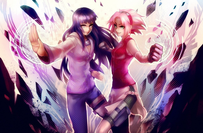 Hyuuga Hinata, anime, 1080P, Kunoichi, Haruno Sakura, Naruto Shippuuden