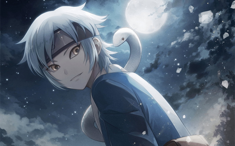 night sky, mitsuki, boruto, anime, 1080P, snake, Moon