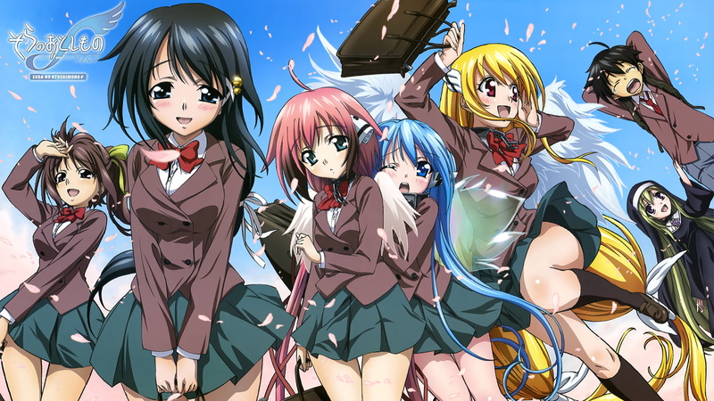 1080P, nymph, chaos, sora, mitsuki, tomoki, sakurai, hiyori, ikaros, otoshimono, astraea, sohara, kazane, wings