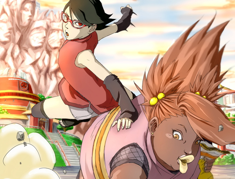 2K, Naruto, Boruto, Chōchō Akimichi, Sarada Uchiha