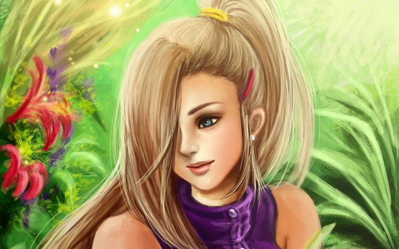 hair, hairstyle, close-up, human hair, anime girls, anime, young women, fashion, beauty, beautiful woman, Naruto Shippuuden, Yamanaka Ino, multi colored