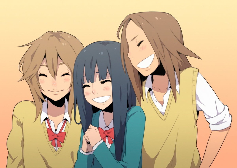 adult, representation, anime girls, standing, human representation, front view, yellow, Chizuru Yoshida, people, lifestyles, two people, mask - disguise