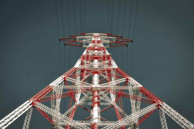 metal, worms eye view, power lines, 1080P