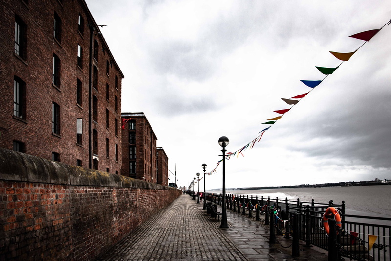 lonely, path, adult, built structure, people, sky, empty streets, real people, street, cobbles, building exterior, men, liverpool, waterfront, lifestyles