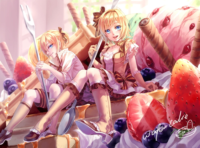 anime girls, Kagamine Rin, celebration, Kagamine Len, human representation, costume, event, candies, lifestyles, creativity, girls, child, 2K, real people