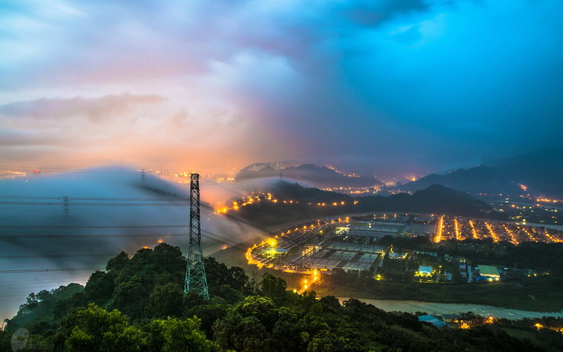 nature, landscape, 1080P, mist, power, line, fog, hd