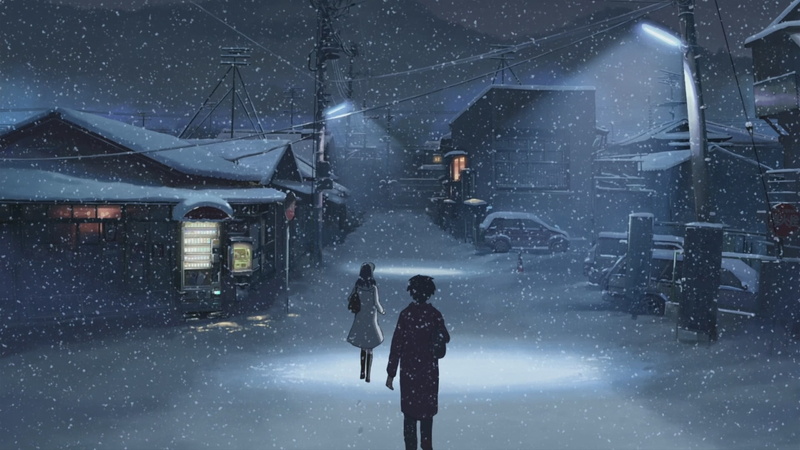 hd, artwork, nature, shinkai, scenic, makoto, centimeters, snowing, x, Makoto Shinkai, per, second, 1080P, Winter, art