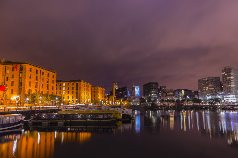 pier, illuminated, Liverpool, travel destinations, harbor, no people, waterfront, dawn, architecture, purple, dusk, water, building exterior, building