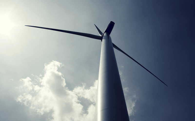 sky, wind, clear sky, blue, turbine, 1080P