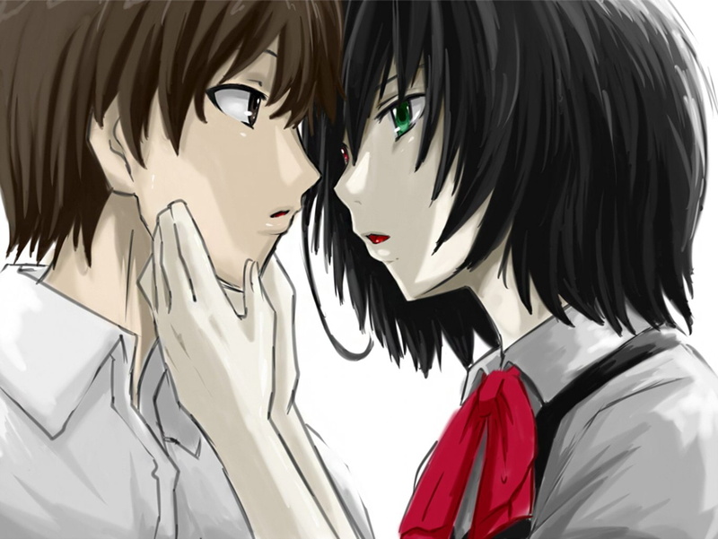 Another, Kouichi Sakakibara, 720P, Anime, Another (Anime), Mei Misaki
