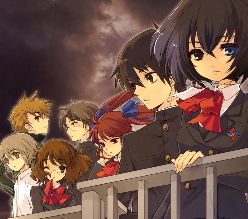 leisure activity, real people, outdoors, Izumi Akazawa, lifestyles, Another, human representation, Mei Misaki, Anime, multi colored, mask, 1080P, sky