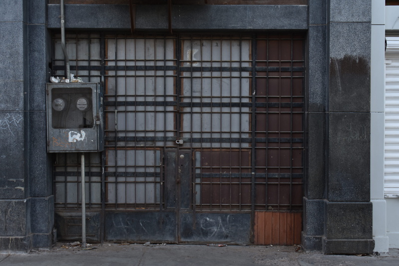 mexico, protection, day, town, old, entrance, gate, building exterior, security, house, architecture, urban, closed, brick, dark, corner, gray, metal, power supply