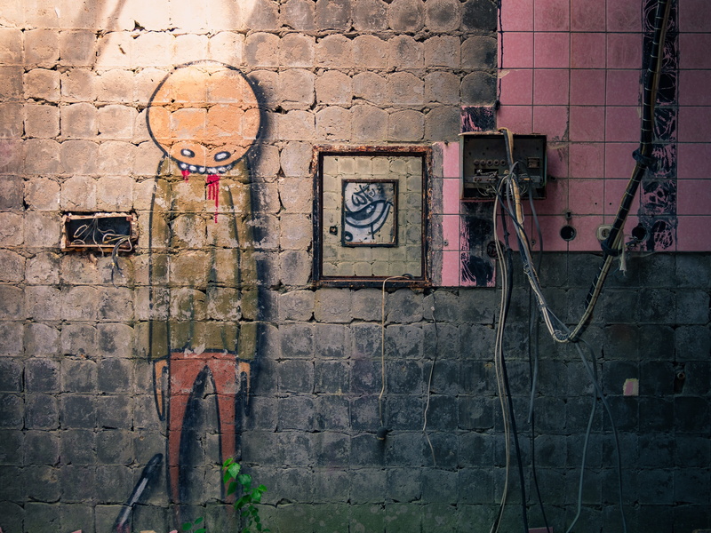 abandoned, nature, brick wall, building exterior, day, electricity, creativity, wall, power supply, fuse box, pipe - tube, no people, wall - building feature