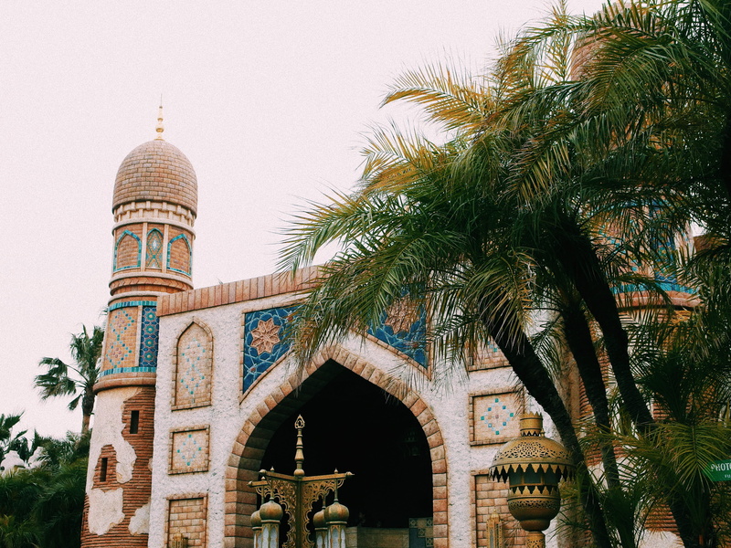 crucifix, place of worship, architecture, tropical climate, building, walkway, belief, monastery, travel destinations, path, white, dome, 4K, travel, no people